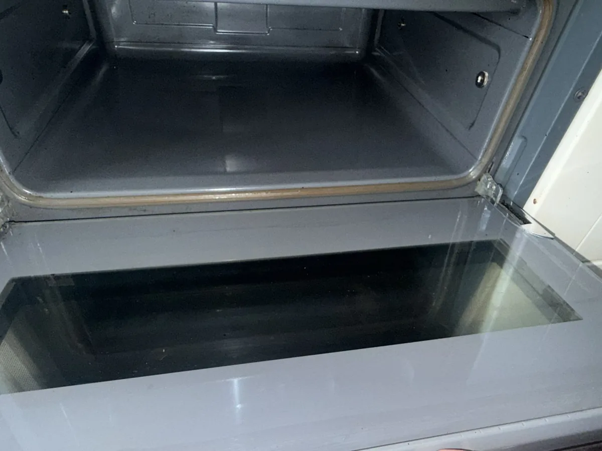 A kitchen oven cleaned to a shine